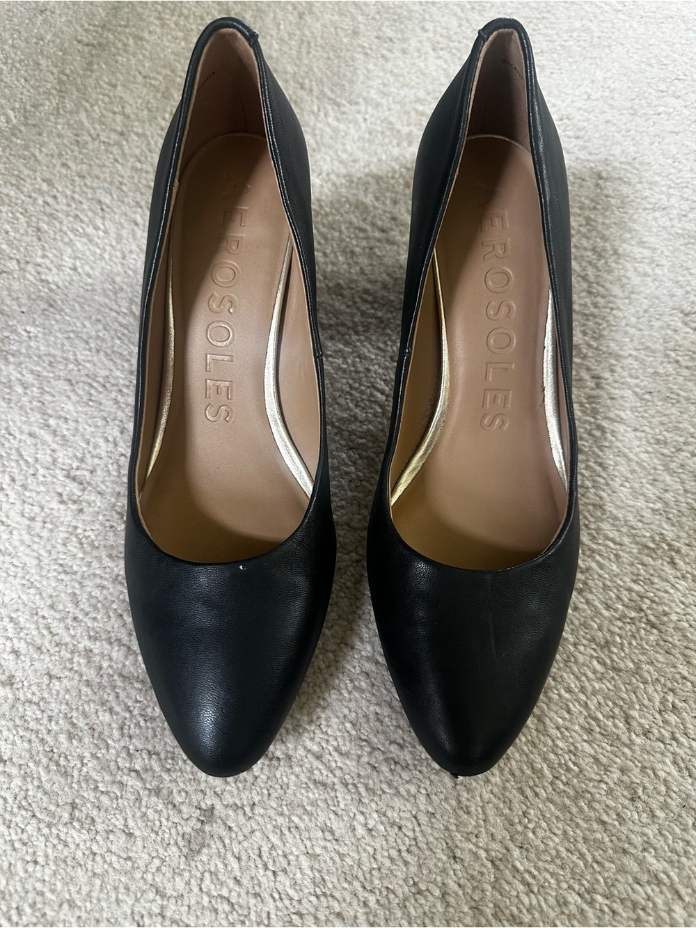 Aerosoles Black Classic Pointed-Toe Pumps Size 8.5 *EUC*